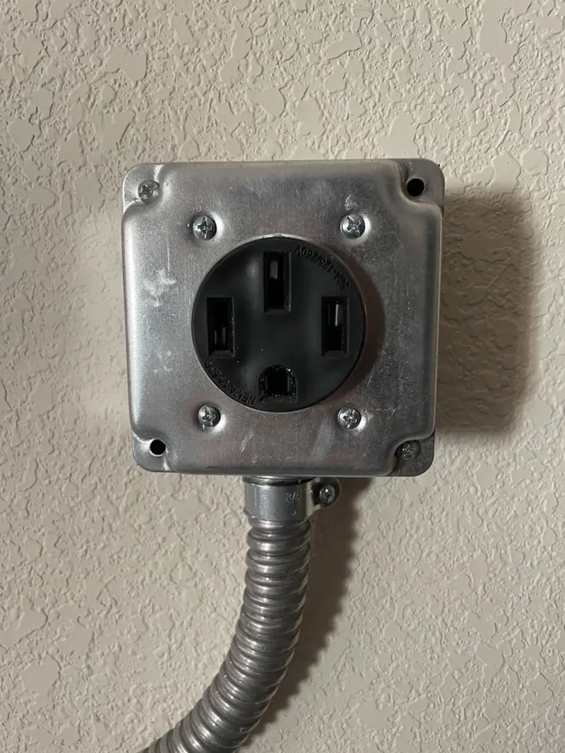NEMA 14-50 outlet installed for Electrical Panel Upgrade in Duryea